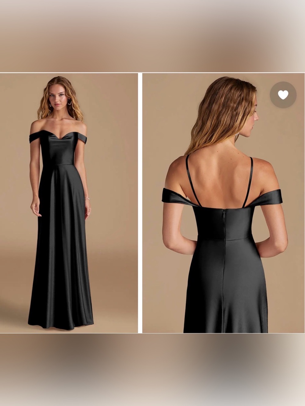 Azazie Black Satin Jackalin Evening Gown